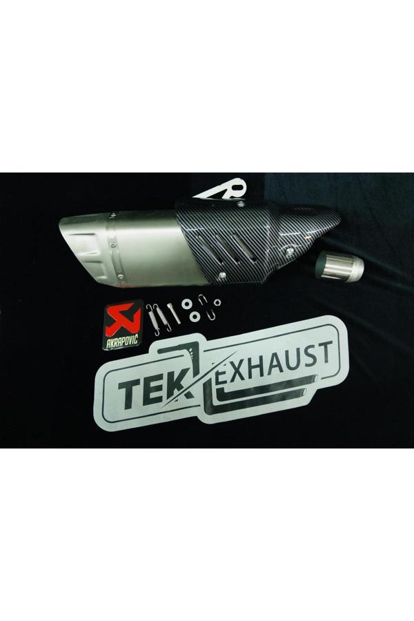 Tek Exhaust Yenı Model Akrep Egzoz - Gri - Racıng Lıne - Image 1