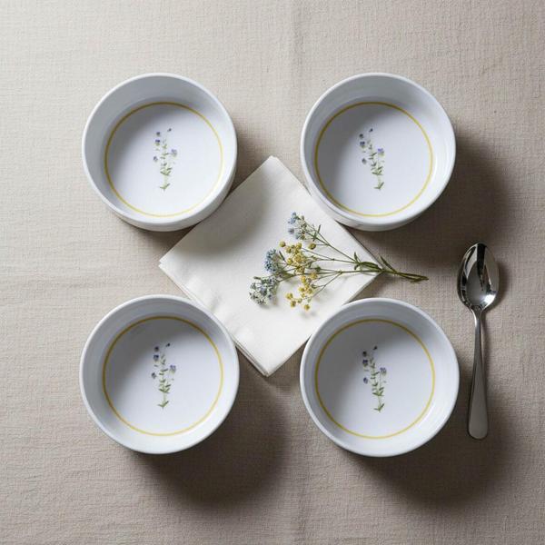 GÜRAL PORSELEN Paris Flower 4 Parça 12 cm Kase 29551 - Image 1