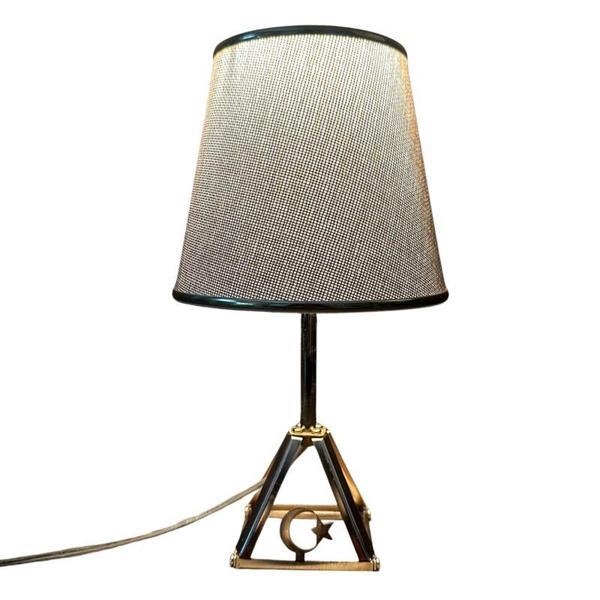 Uretti - Funda 1593 2929 Zümrüt Aurora Gold Keten Işıltılı Abajur Metal Ayaklı Masa Lambası - Image 1
