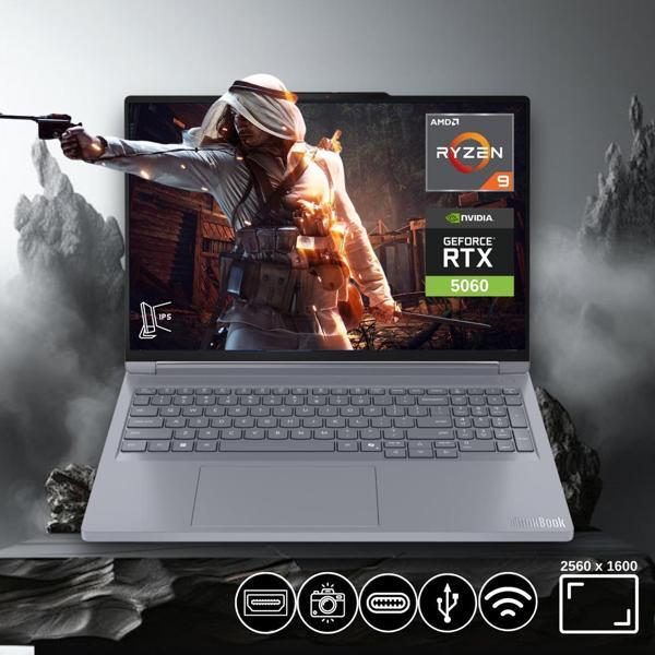 Lenovo Thinkbook G6 Ryzen9 8940HX 64GB 2TB Nvme SSD 8Gb RTX5060 21U00013TX ATL8 16" Dos Notebook - Image 1