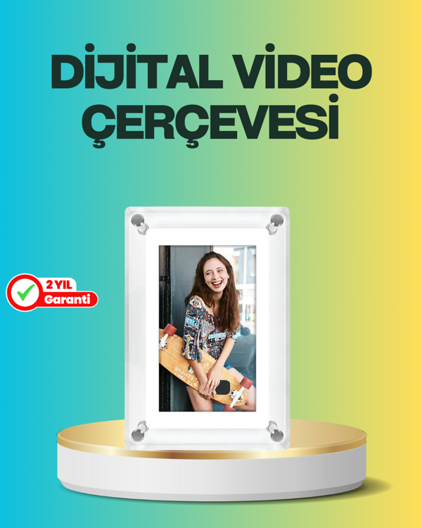 Hediyelik Dijital Çerçeve – 7 İnç IPS Ekranlı, 4GB Hafızalı, Hoparlörlü - Image 1