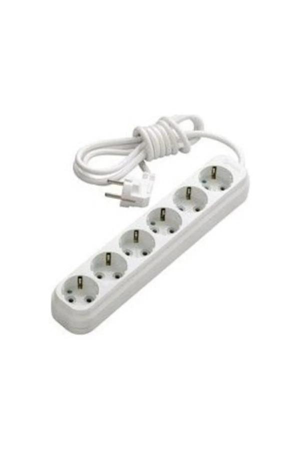 6'lı 2 mt Düz Topraklı Grup Priz Royaleks-81835 - Image 1