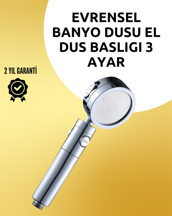 Masaj ve Yağmur Modlu Çok İşlevli Paslanmaz Çelik Duş Başlığı - Image 1
