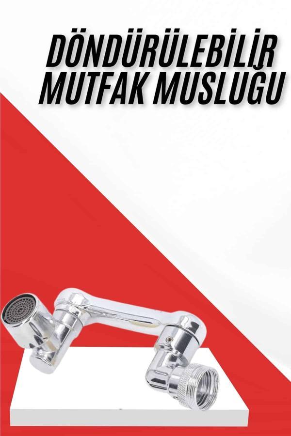 Her Yere Dönebilen Tasarruflu Mutfak Musluk Başlığı Ucu Musluk Ucu Oynar Başlıklı - Image 1