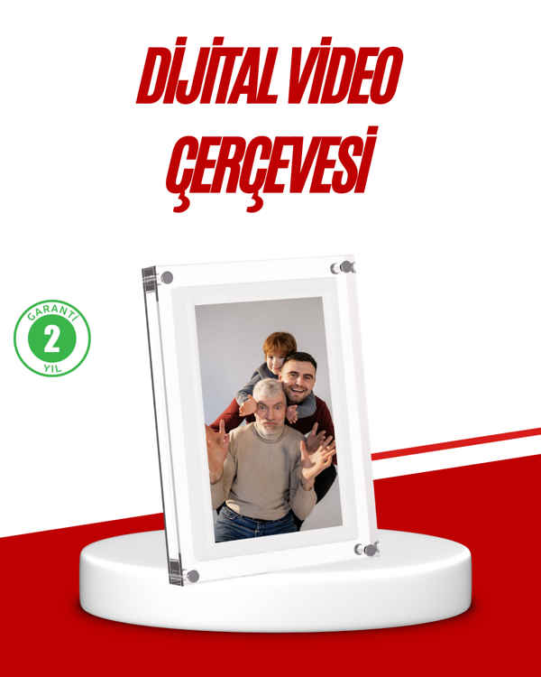 Şık ve Dekoratif 7 İnç Dijital Fotoğraf Çerçevesi – Anılarınızı Sergileyin - Image 1