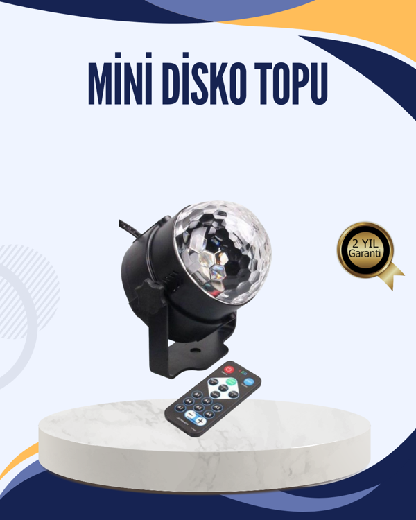 Müzik Sensörlü Renkli LED Parti Işığı - Image 1