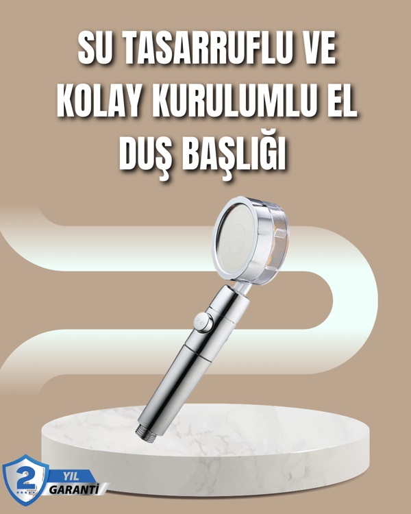 360° Ayarlanabilir Çok Fonksiyonlu Duş Başlığı - Image 1