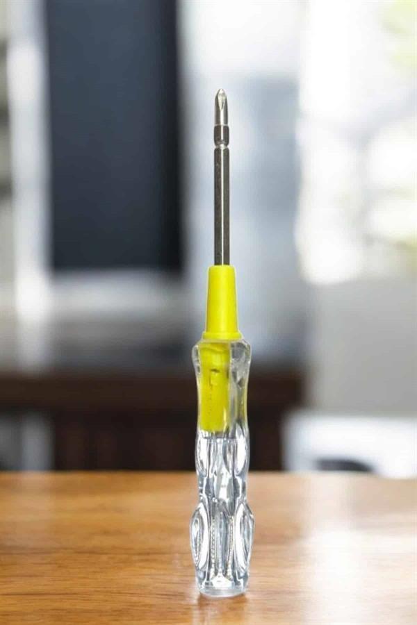 Test Cihazı Kontrol Kalemi Çift Başlıklı Şeffaf Elektrik Testi - Image 1