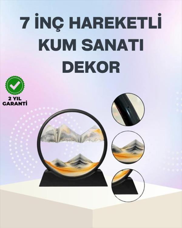 Zihin Açıcı Kum Manzarası – 3D Dinamik Kum Tablosu, Dekoratif, Dönüştükçe Yenilenen Sakinleştirici Sanat Eseri - Image 1