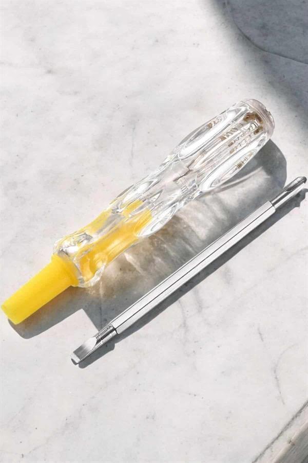 Çift Taraflı Elektrik Kontrol Kalemi Şeffaf Tornavida - Image 1