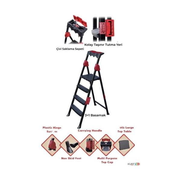 Strong Merdiven 3+1 Basamaklı Merdiven Royaleks-STRONG31 - Image 1