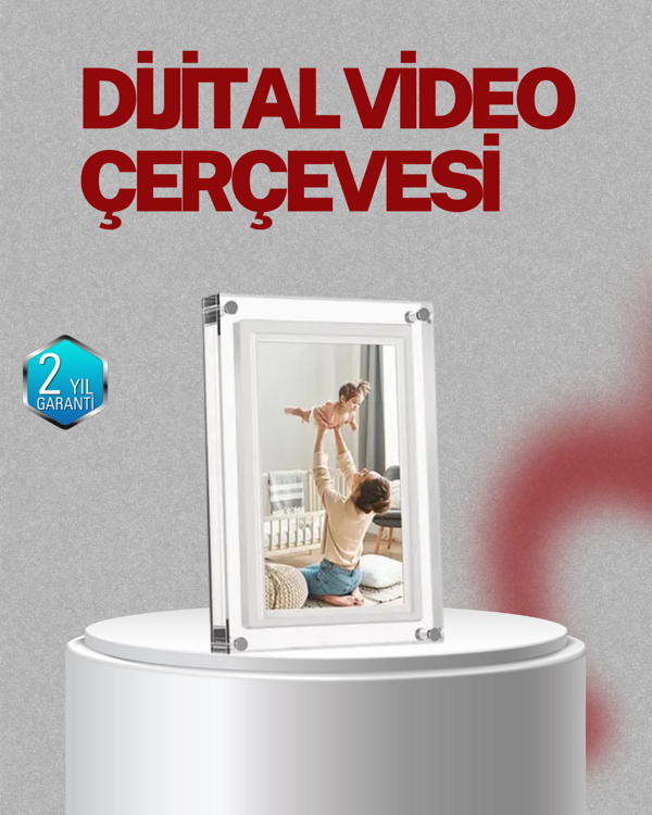 Slayt Gösterisi Özellikli 7 İnç IPS Dijital Çerçeve – Anılarınızı Hareketlendirin - Image 1