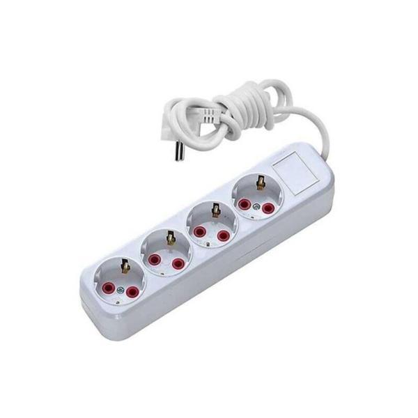 Asel 4 lü 3 metre Topraklı Anahtarlı Priz Ast A403 - Image 1