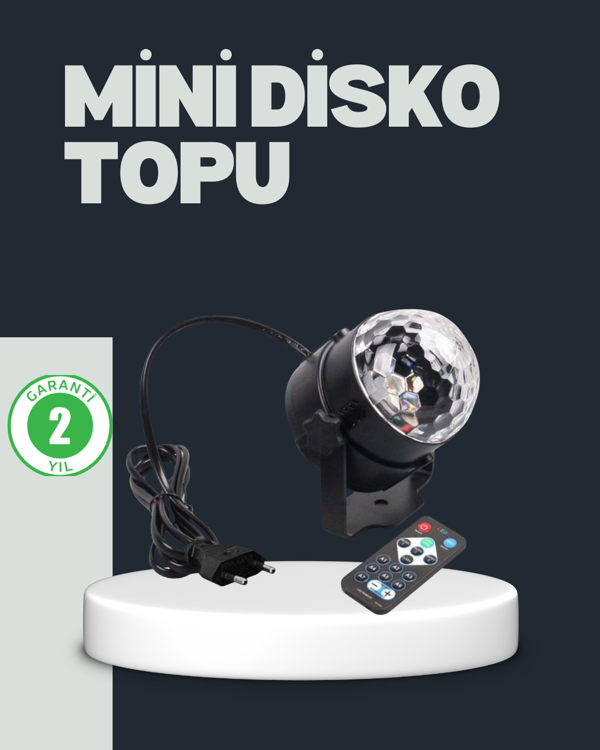 RGB LED Disko Küresi 7 Modlu Uzaktan Kumandalı - Image 1