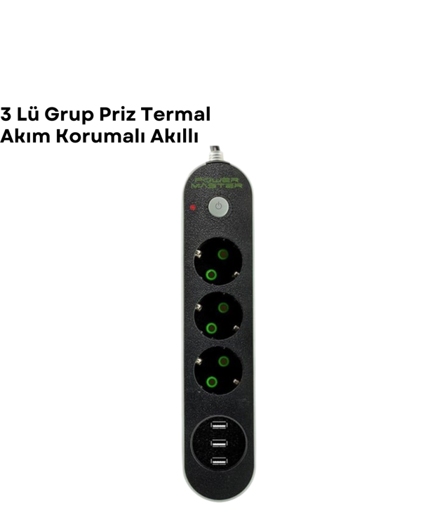3 USB Portlu Üçlü Priz CXE103 - Image 1