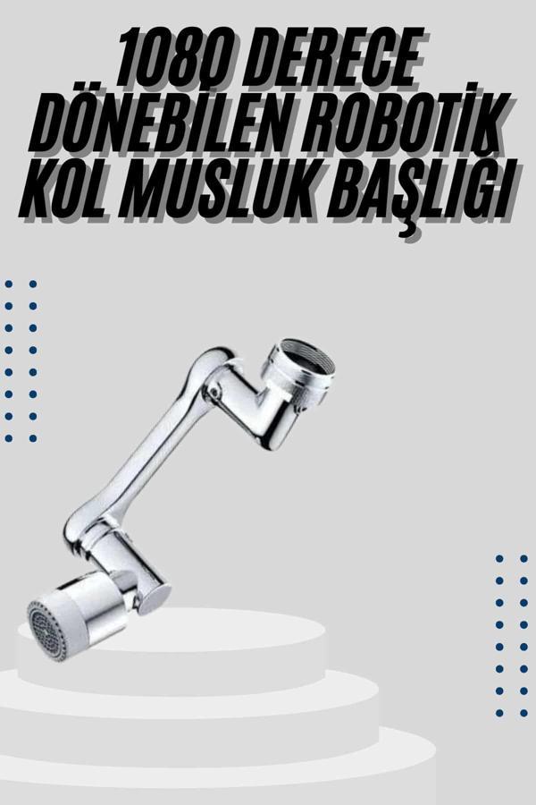 Mutfak Musluk Başlığı 1080 Derece Dönebilir Oynar Başlıklı Musluk Aparatı - Image 1