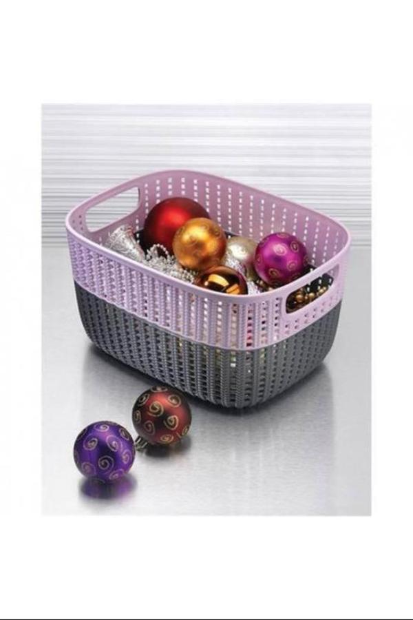 Örgü Desen Sepet 3 Lt Çift RenkStok Royaleks-G649 - Image 1