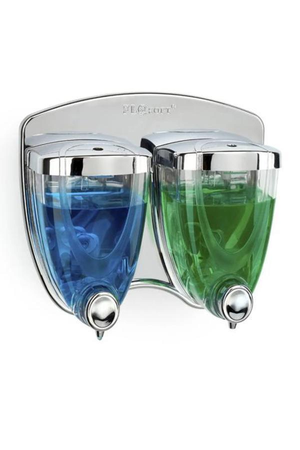 Sıvı Sabunluk Ikiz 350+350 ml Krom Kaplama Royaleks-F038 - Image 1