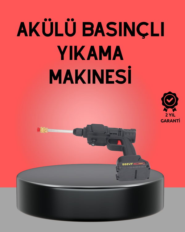 Akülü Basınçlı Yıkama Tabancası 450PSI Su Püskürtme Makinesi - Image 1