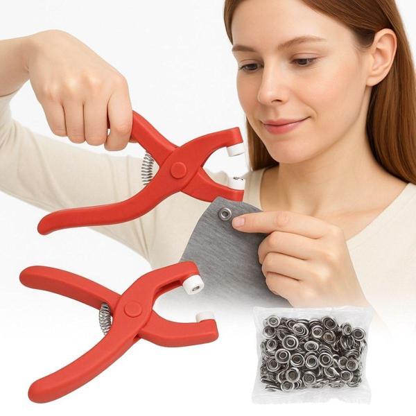 BUFFER® Plastik Çıt Çıt Pensi–Kıyafet, Bebek Önlüğü, Gömlek ve Tekstil Ürünleri İçin Çıtçıt Takma Aleti - Image 1