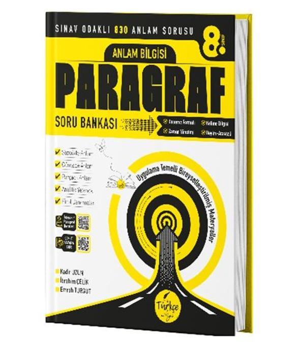 Türkçe Atölyesi 8.Sınıf Paragraf Soru Bankası - Atölye Yayınları - Image 1