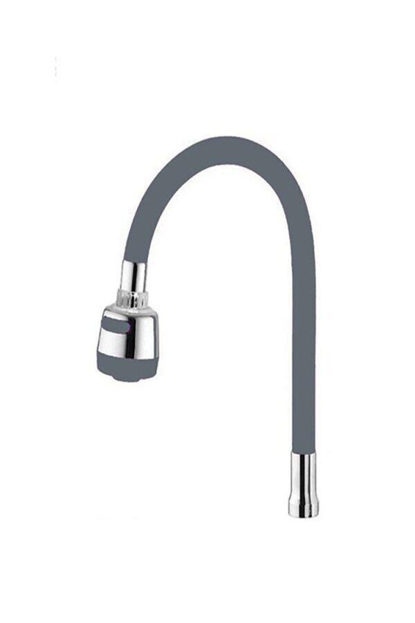 Mucit Home Gri Renkli Oynar Başlıklı Tasarruflu Silikon Musluk Başlığı Kubar - Image 1