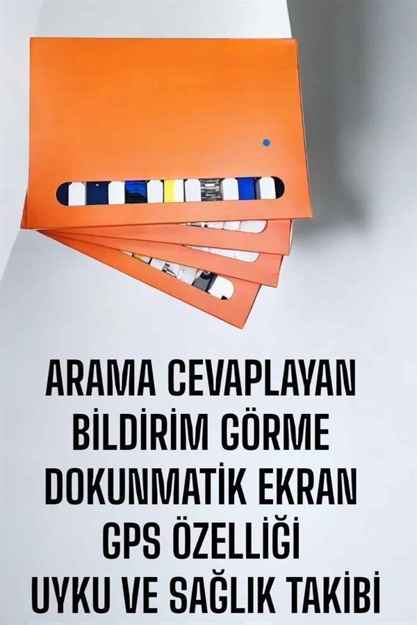 Akıllı Saat 7 Kordonlu Bildirim Görebilen Metal Kordon GPS Özelliği - Image 1