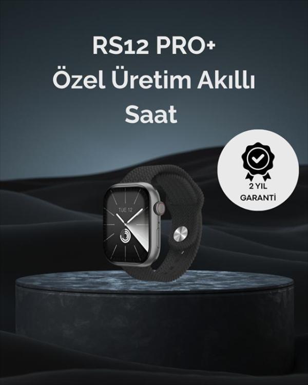 RS12 PRO+ 2025 Serisi Uzun Şarj Süreli Garantili Full Ekranlı Özel Üretim Akıllı Saat – 2GB Hafıza, AMOLED, GPS, Sesli Arama - Image 1
