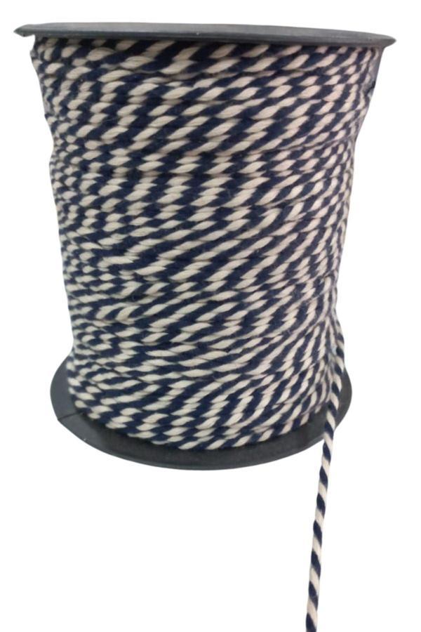 Bileklik ipi, Hediye Paketleme ipi, Şans, Bereket, Aşk, Şifa, Güç 1 mm Pamuk  1 metre Lacivert - Image 1