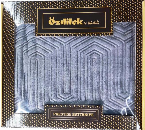 Özdilek Prestige Kalın Embos Tek Kişilik Battaniye (155x220)-Gri - Image 1
