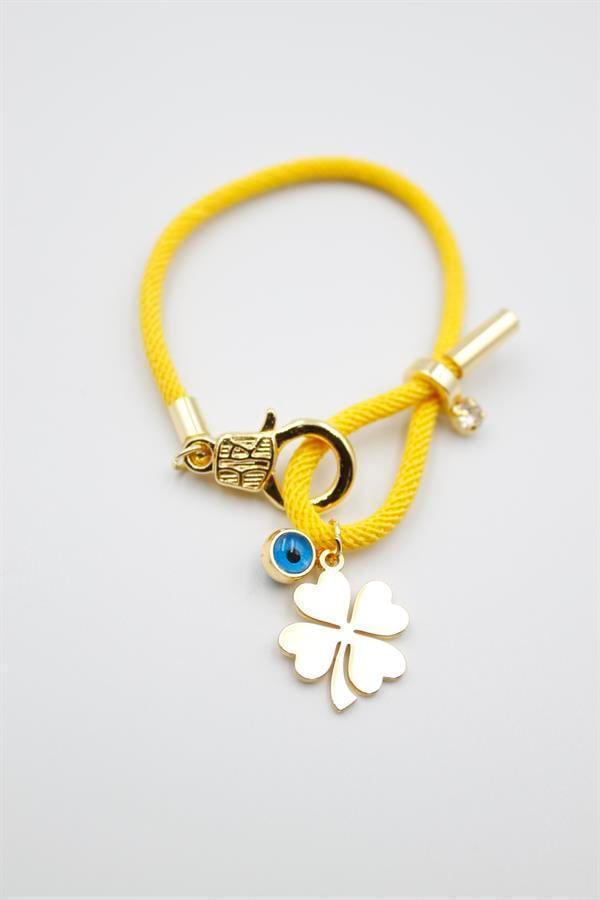 İpli Yonca Bileklik - Sarı - Image 1