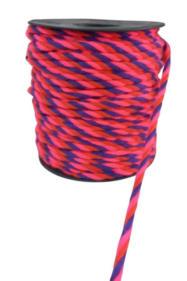 Bileklik ipi, Hediye Paketleme ipi, Şans, Bereket, Aşk, Şifa, Güç 5 mm Pamuk  5 metre Fuşya - Image 1