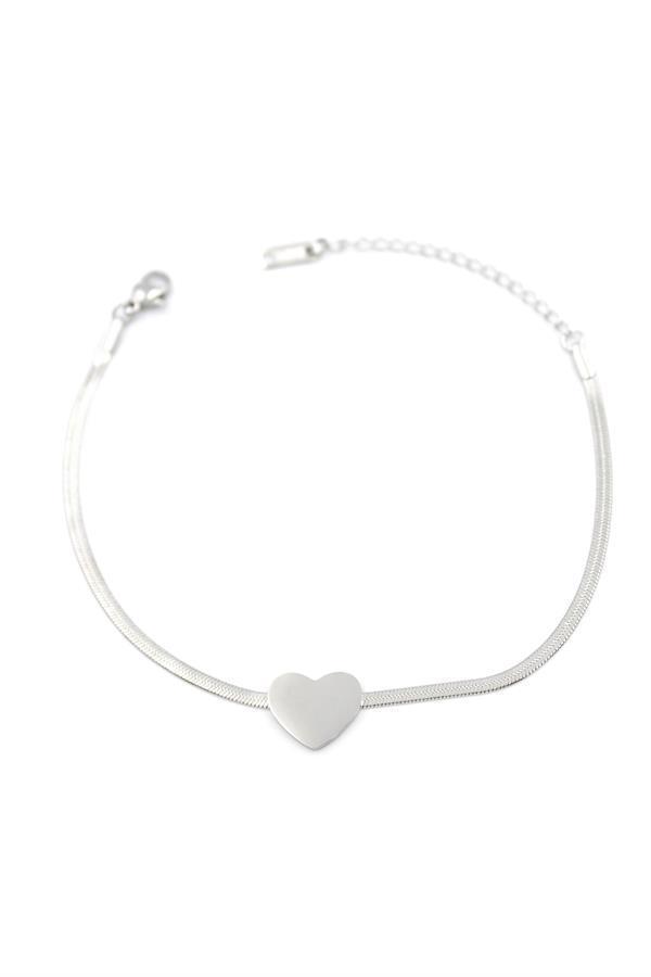 Kalp Bileklik - Gümüş - Image 1