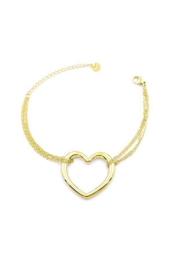Zincir Kalp Bileklik - Altın - Image 1