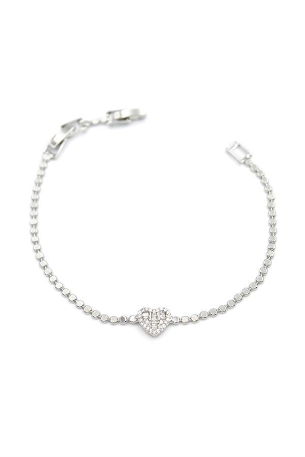 Kalp Bileklik - Gümüş - Image 1