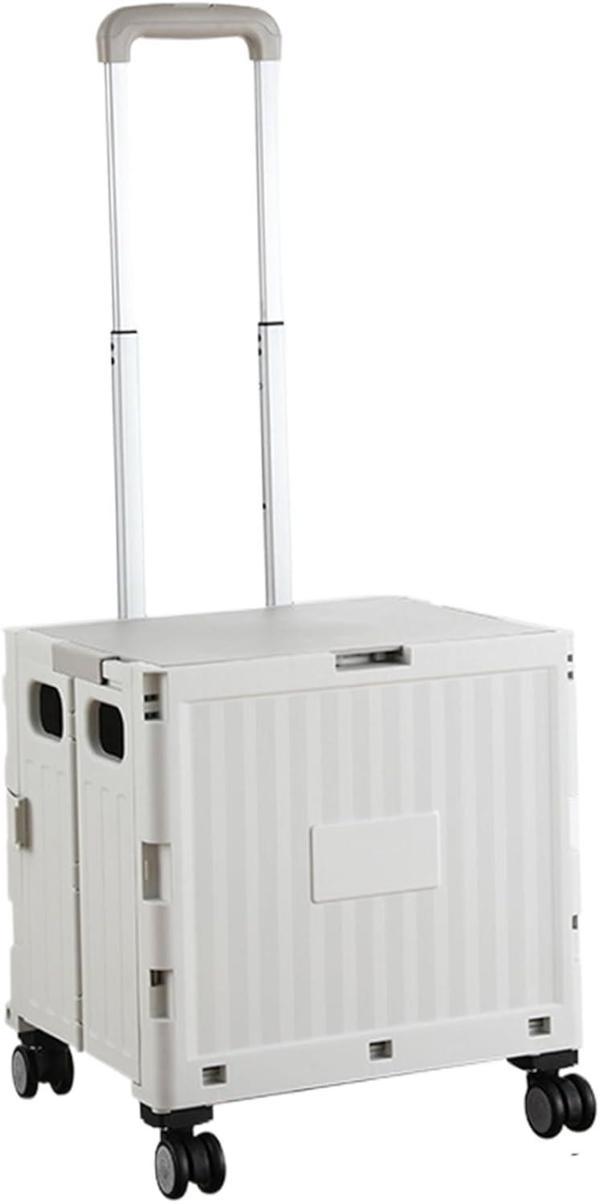 Valkyrie Katlanabilir 4 Tekerlekli Alışveriş ve Depolama Çantası – Kapaklı Teleskopik Çekme Kolu Kamp Plaj Çok Amaçlı Be - Image 1