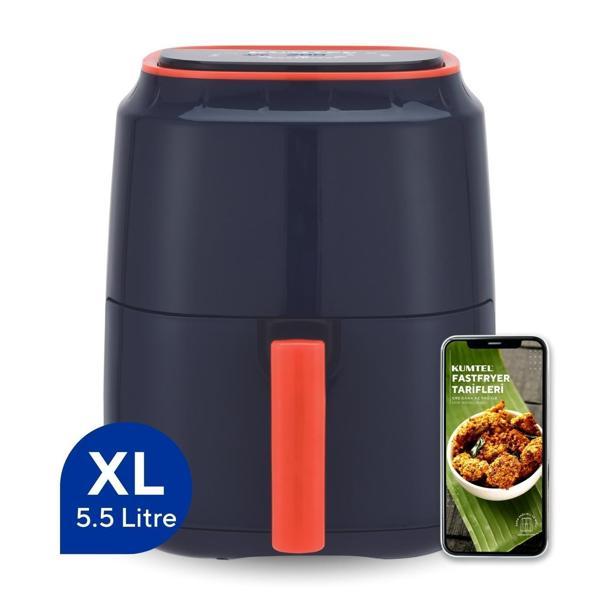 Kumtel Lacivert Digital Fastfryer (Yağsız Fritöz Airfryer) HAF-09 - Image 1