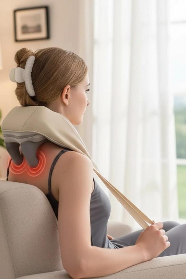 Torima VNB-01 Titreşimli Omuz ve Boyun Masaj Aleti  Isıtıcılı 3D Yoğun Masaj Başlığı - Image 1