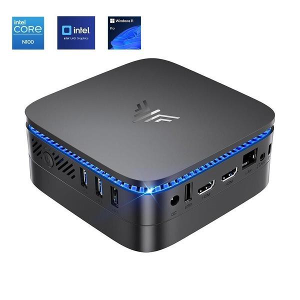 Nipogi AK1 PLUS Intel N100 8GB DDR4 256GB NVMe 2*HDMI 2*3.0USB 2*2.0USBWifi5BT4.2 W11 Pro Mini Pc - Image 1
