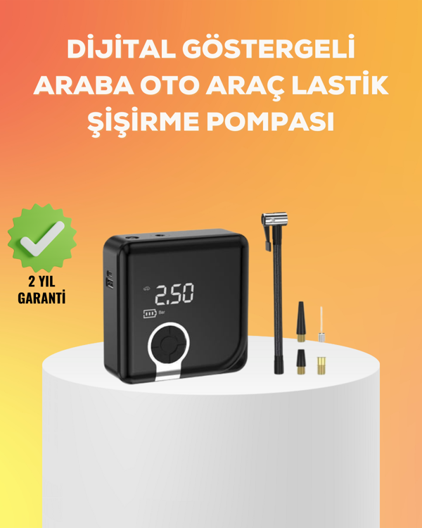 Çok Fonksiyonlu Akıllı Lastik Şişirme Cihazı - Image 1