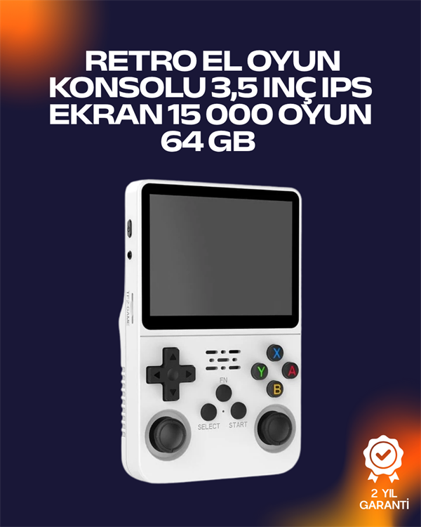 R36S Retro Oyun Cihazı – Çift MicroSD Desteği, Çoklu Platform Uyumu, 3200 mAh Batarya - Image 1