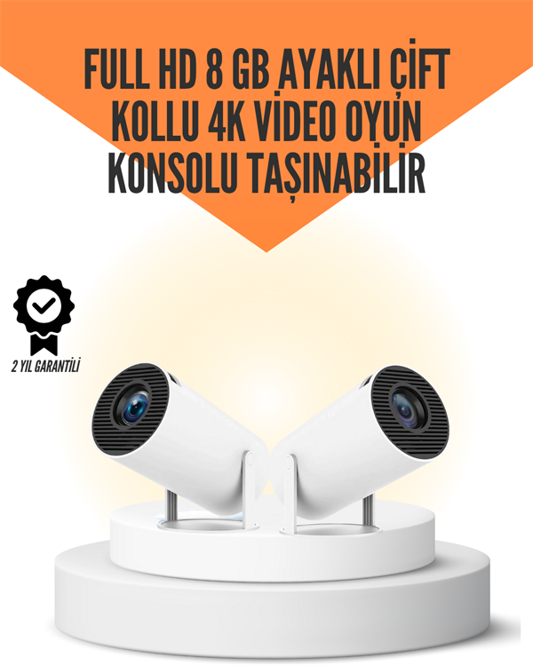 10.000 Oyun Destekli, Çift Kollu 4K Projeksiyon – HDMI, USB, AUX, Ethernet Yok - Image 1