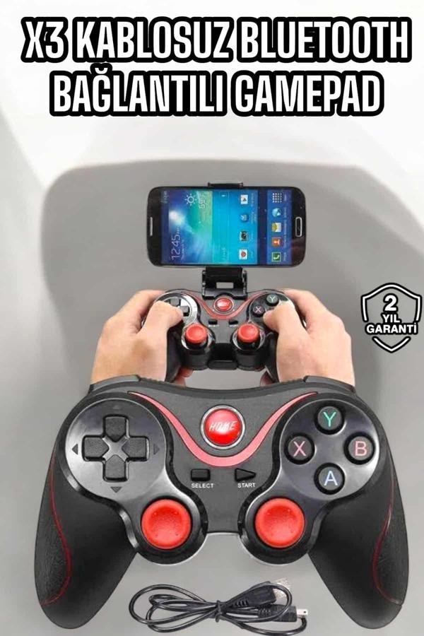 Game Stick Android Uyumlu Gamepad X3 Standlı Oyun Kolu Bluetooth Bağlantılı - Image 1
