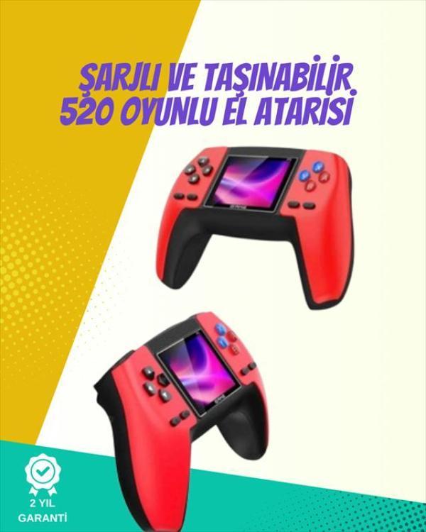 P5 Retro GamePad – Kompakt Tasarım, 520 Oyun, Nostalji Sevenlere Özel - Image 1