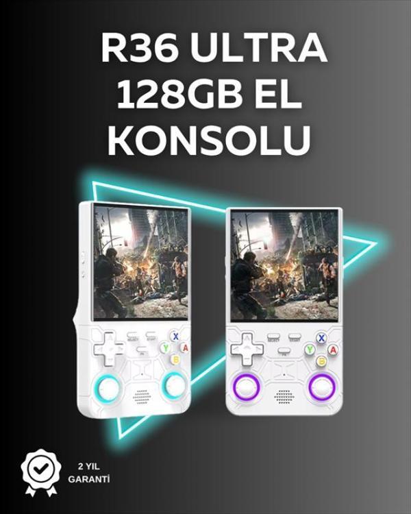 R36 Ultra 128GB Taşınabilir Oyun Konsolu – 4” IPS Ekran, 30.000+ Oyun, WiFi Destekli - Image 1
