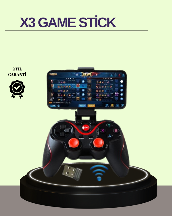 Çift Analog Joystick ve 14 Tuşlu Bluetooth Oyun Kumandası - Image 1