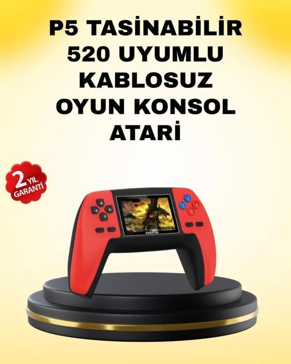 P5 Retro GamePad 520 Oyunlu TV ve Elde Oynanabilir Konsol - Image 1