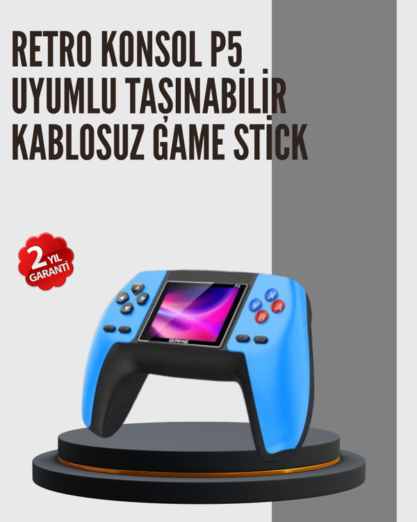 Nostaljik Mini GamePad | 520 Hazır Oyun, Tak ve Oyna - Image 1