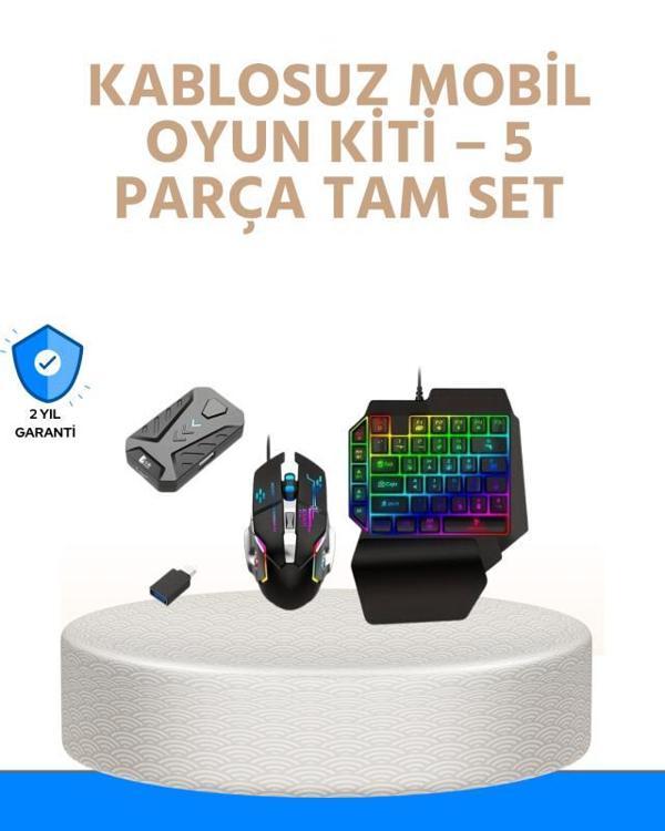 Bluetooth 5.3 Mobil Oyun Kiti – PUBG ve CODM İçin 5 Parça Set - Image 1