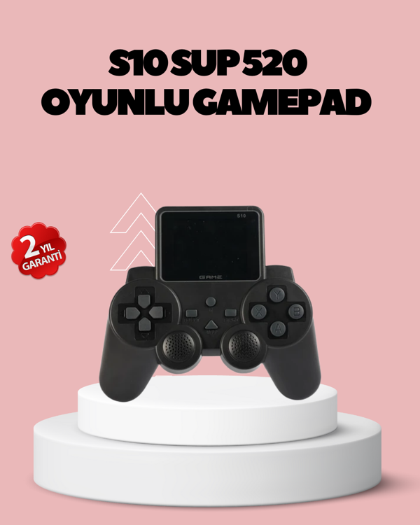 HDMI TV Bağlantılı Orijinal S10 Gamepad 520 Oyunlu 2025 Seri Oyun Konsolu - Image 1